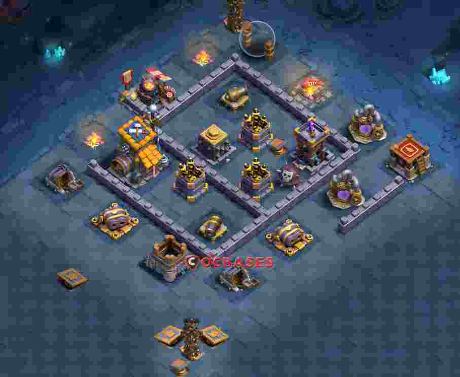 Builder Hall 8 Base -trophy – Layout id: qeg9t base layout, image 2