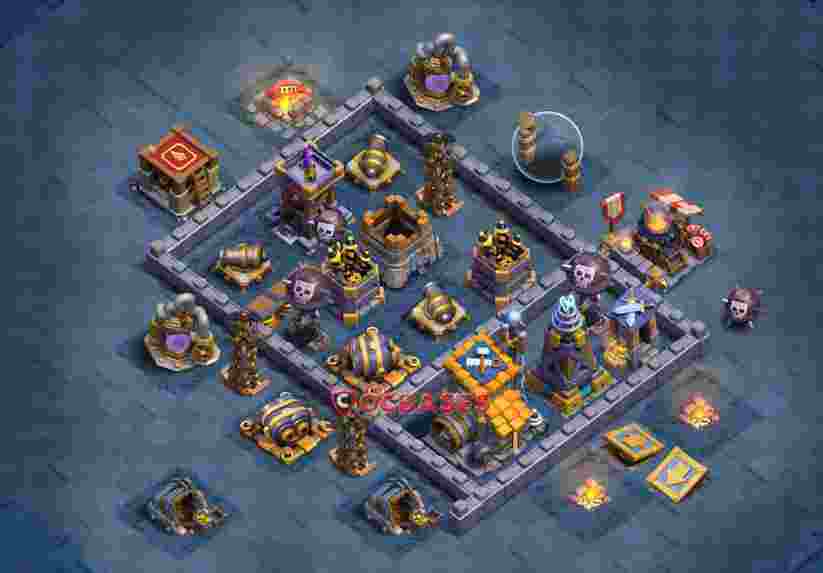 Builder Hall 8 Base -trophy – Layout id: 0i39w base layout, image 1