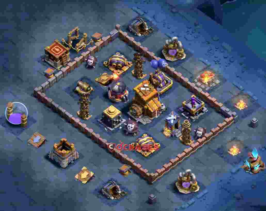 Builder Hall 8 Base -trophy – Layout id: 7mmc9 base layout, image 1