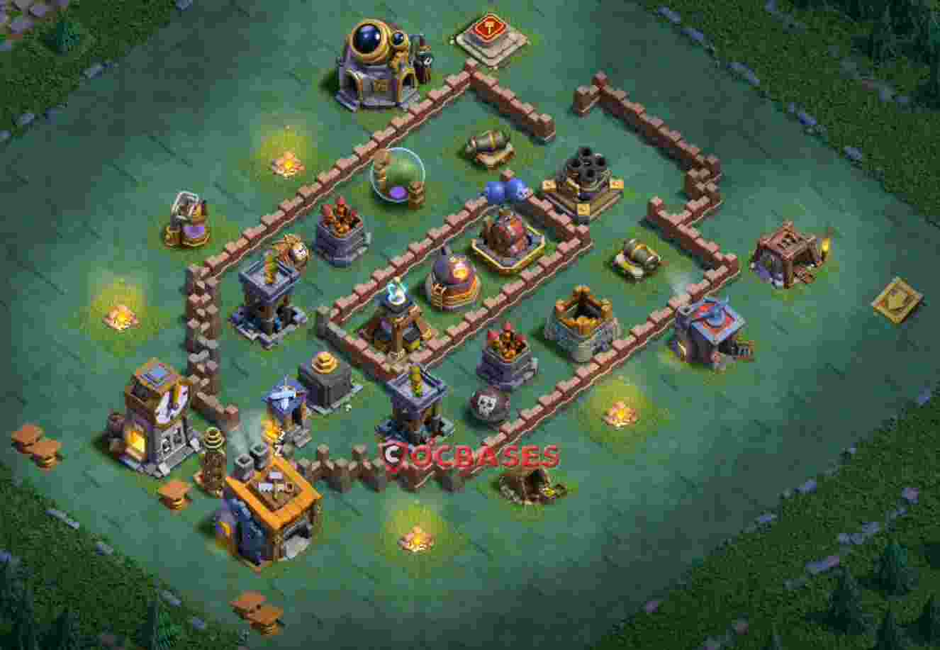 Builder Hall 8 Base -trophy – Layout id: vulks base layout, image 1