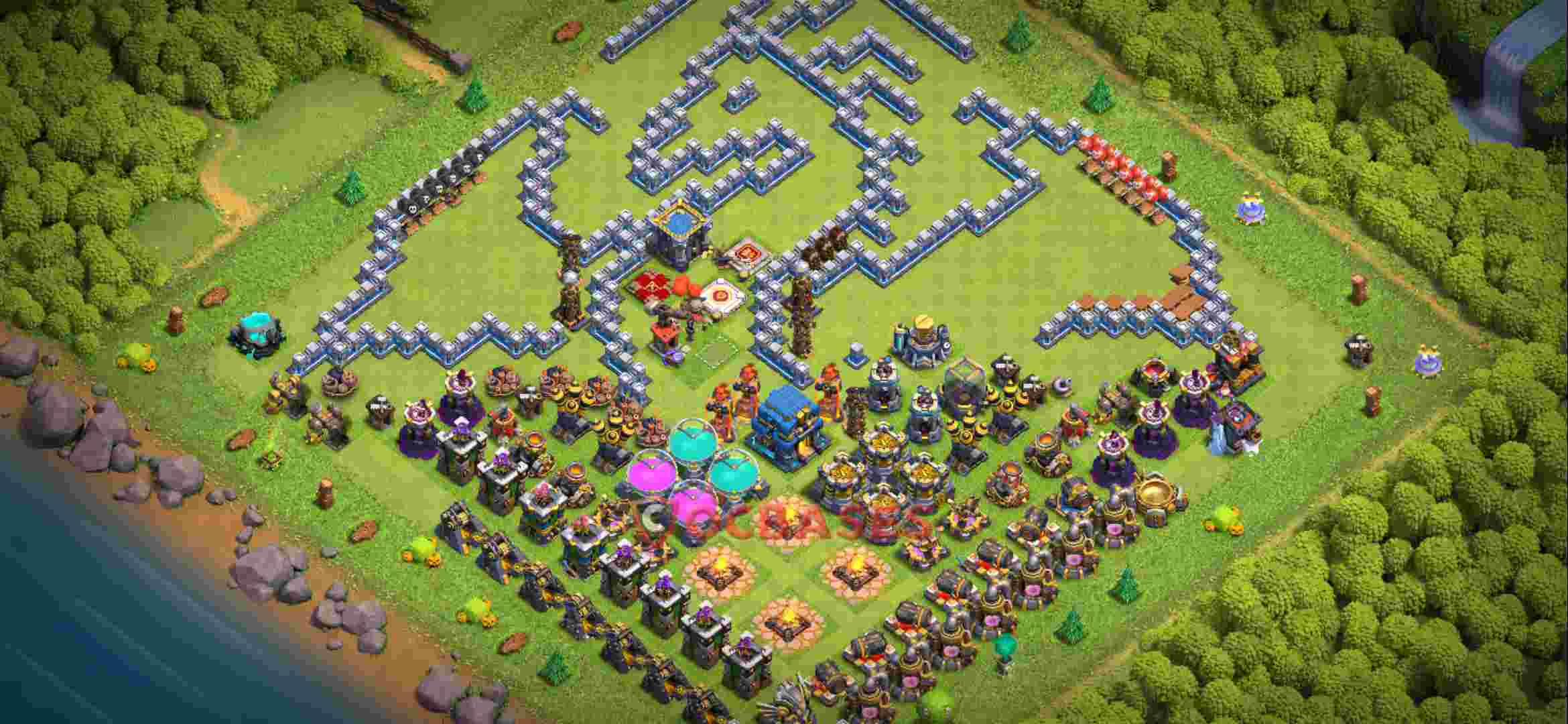 Town Hall 12 Base – Layout id: uu63e base layout