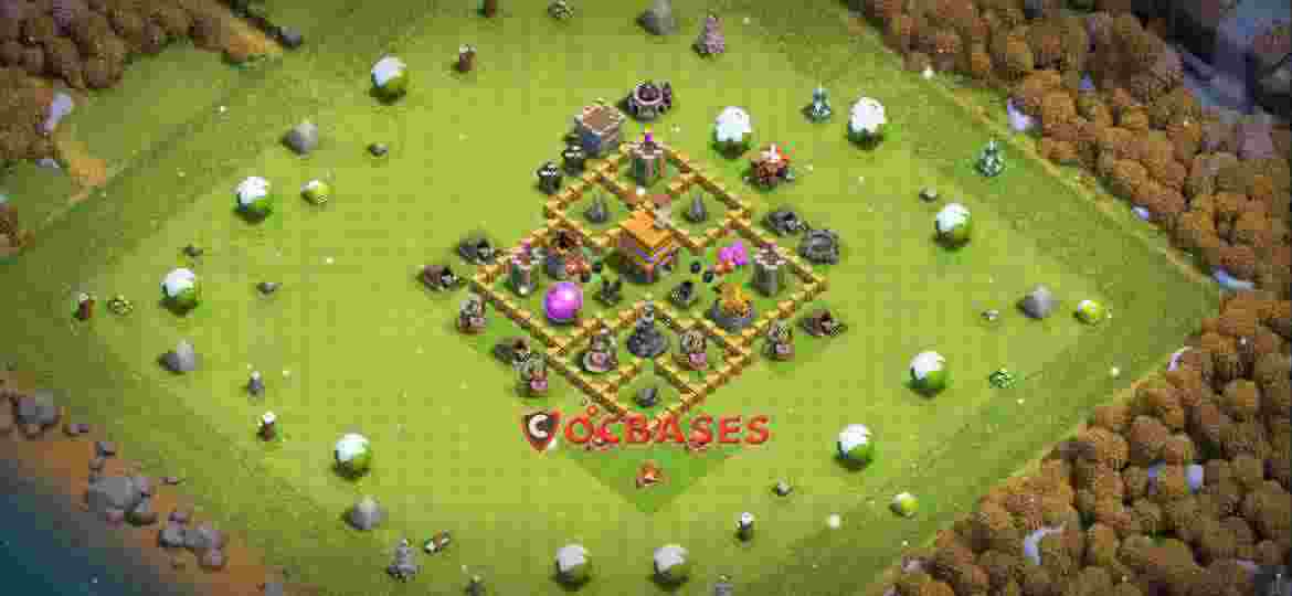 Town Hall 5 Base – Layout id: 6evul base layout