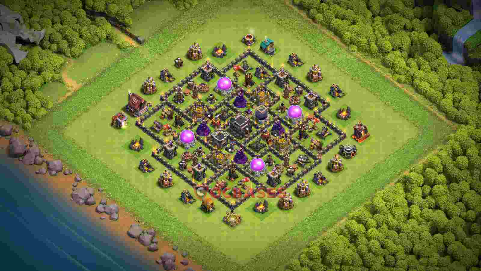 Town Hall 8 Base – Layout id: 99hxy base layout