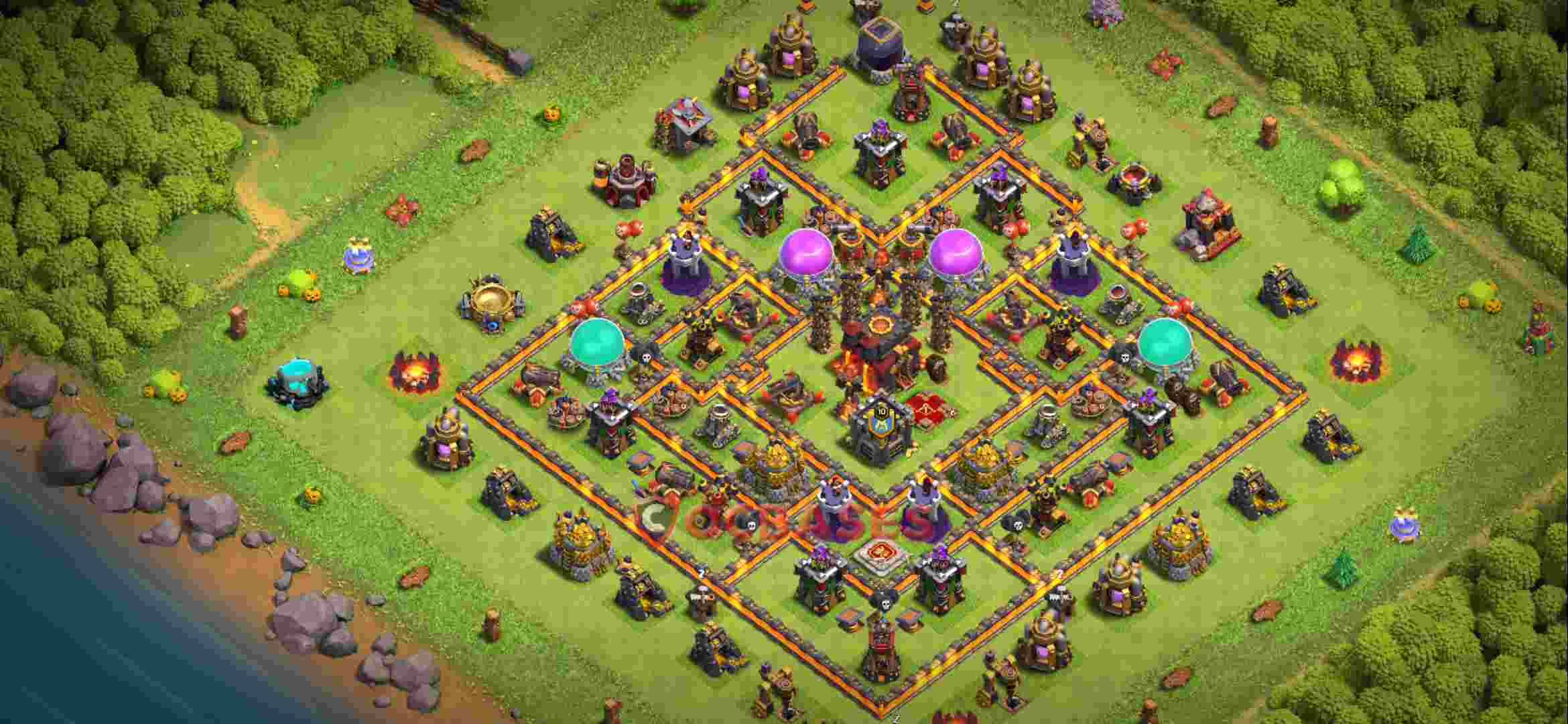 Town Hall 10 Base – Layout id: 9mcn5 base layout