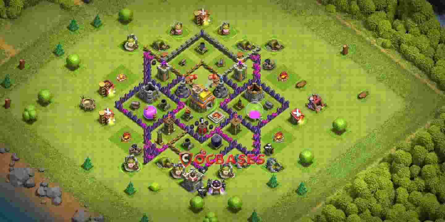 Town Hall 7 Base – Layout id: 8p8h0 base layout