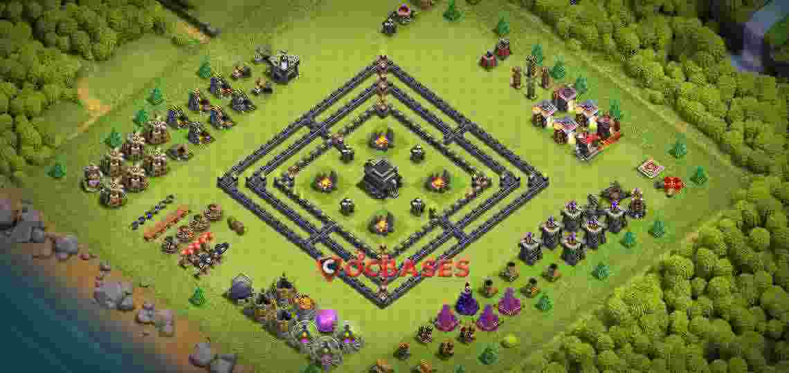 Town Hall 9 Base – Layout id: sfmz3 base layout