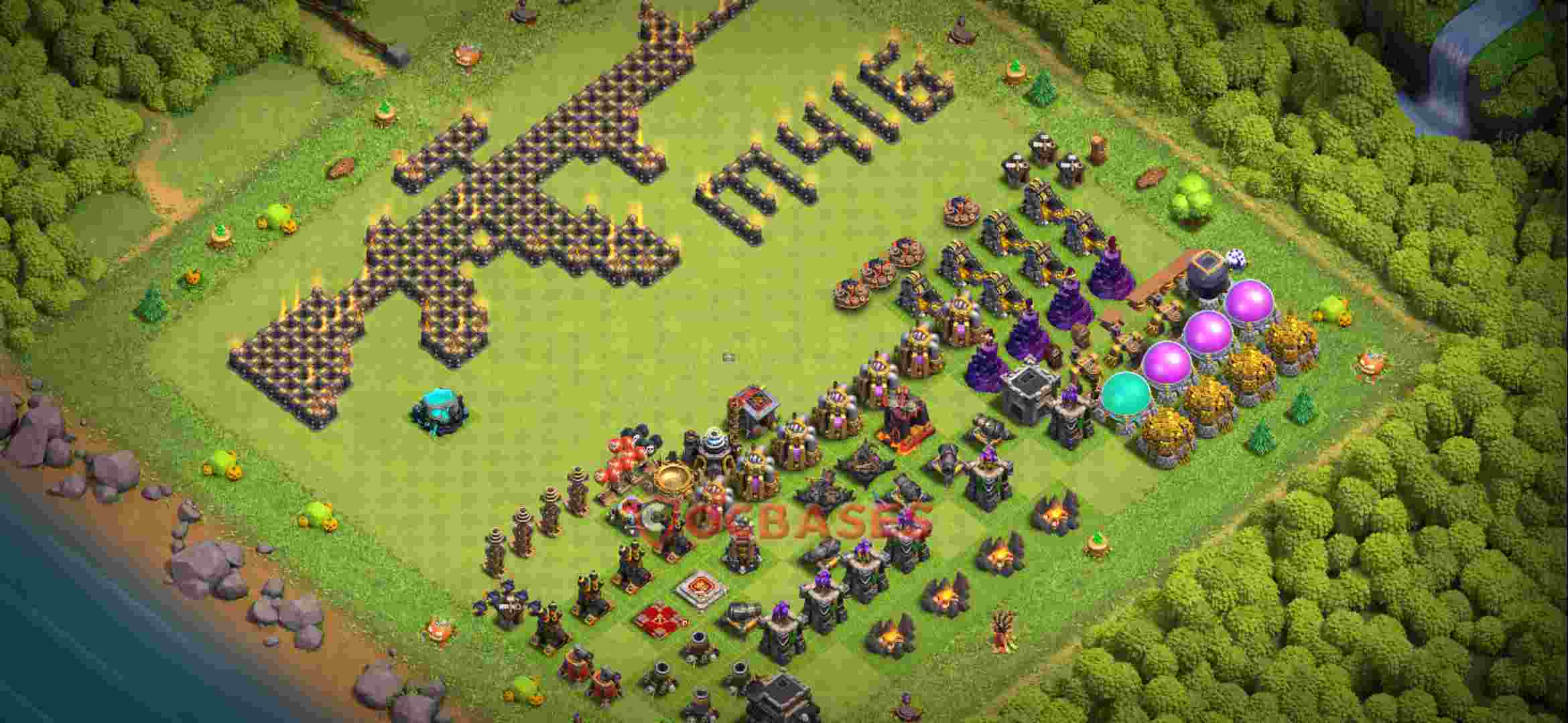 Town Hall 9 Base – Layout id: 0jkso base layout