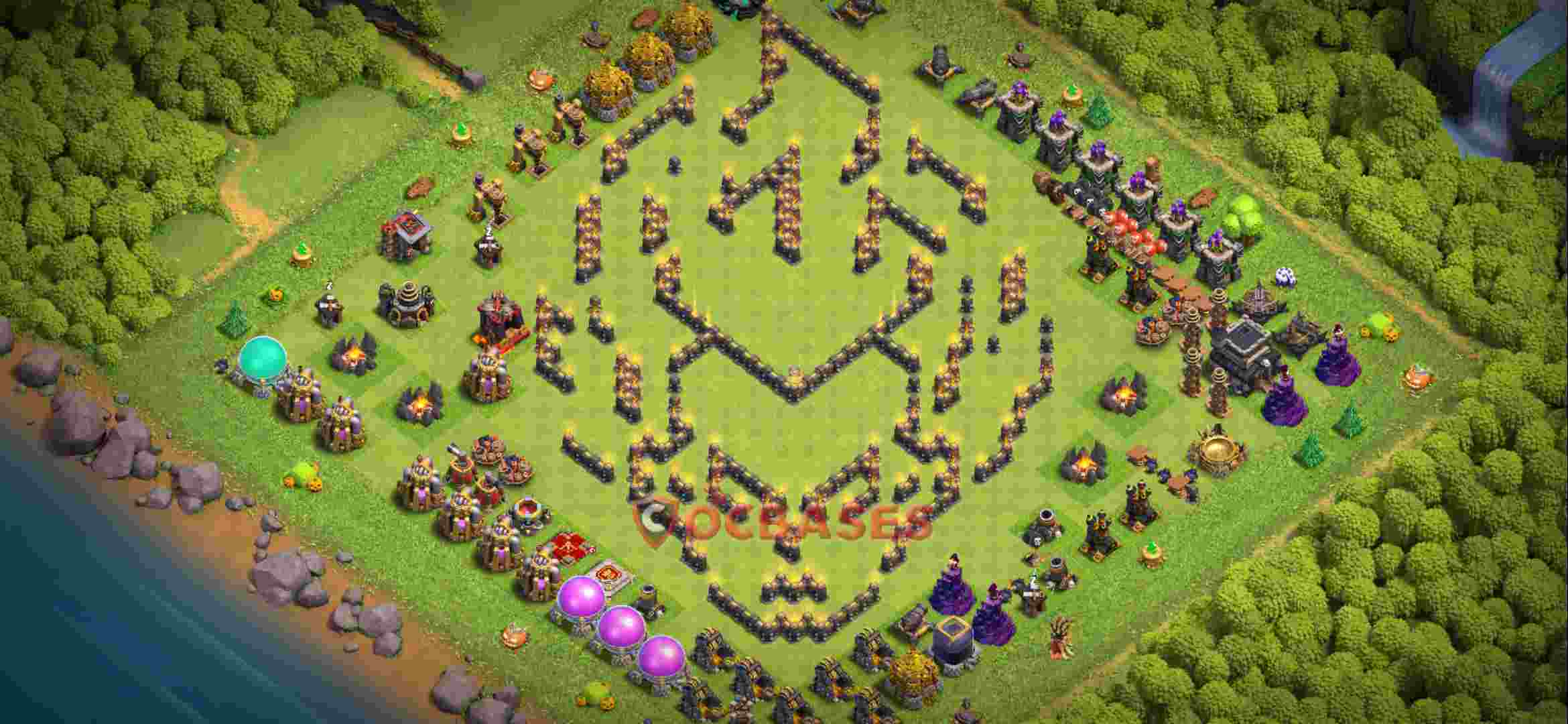 Town Hall 9 Base – Layout id: ajvk7 base layout