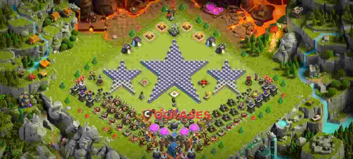 Town Hall 12 Base – Layout id: 3r7yl base layout