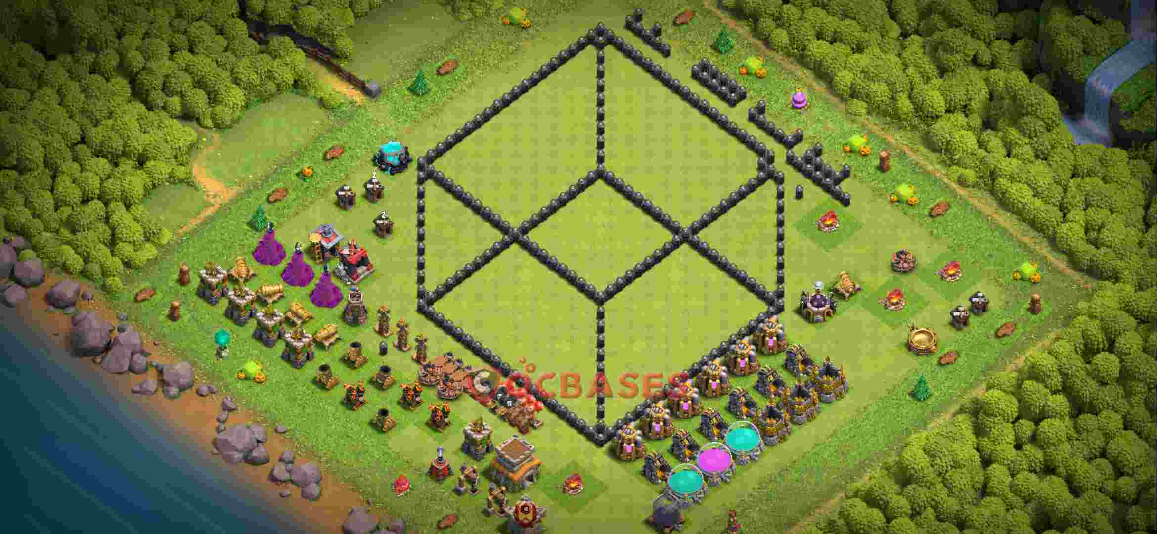 Town Hall 8 Base – Layout id: 1xcg4 base layout