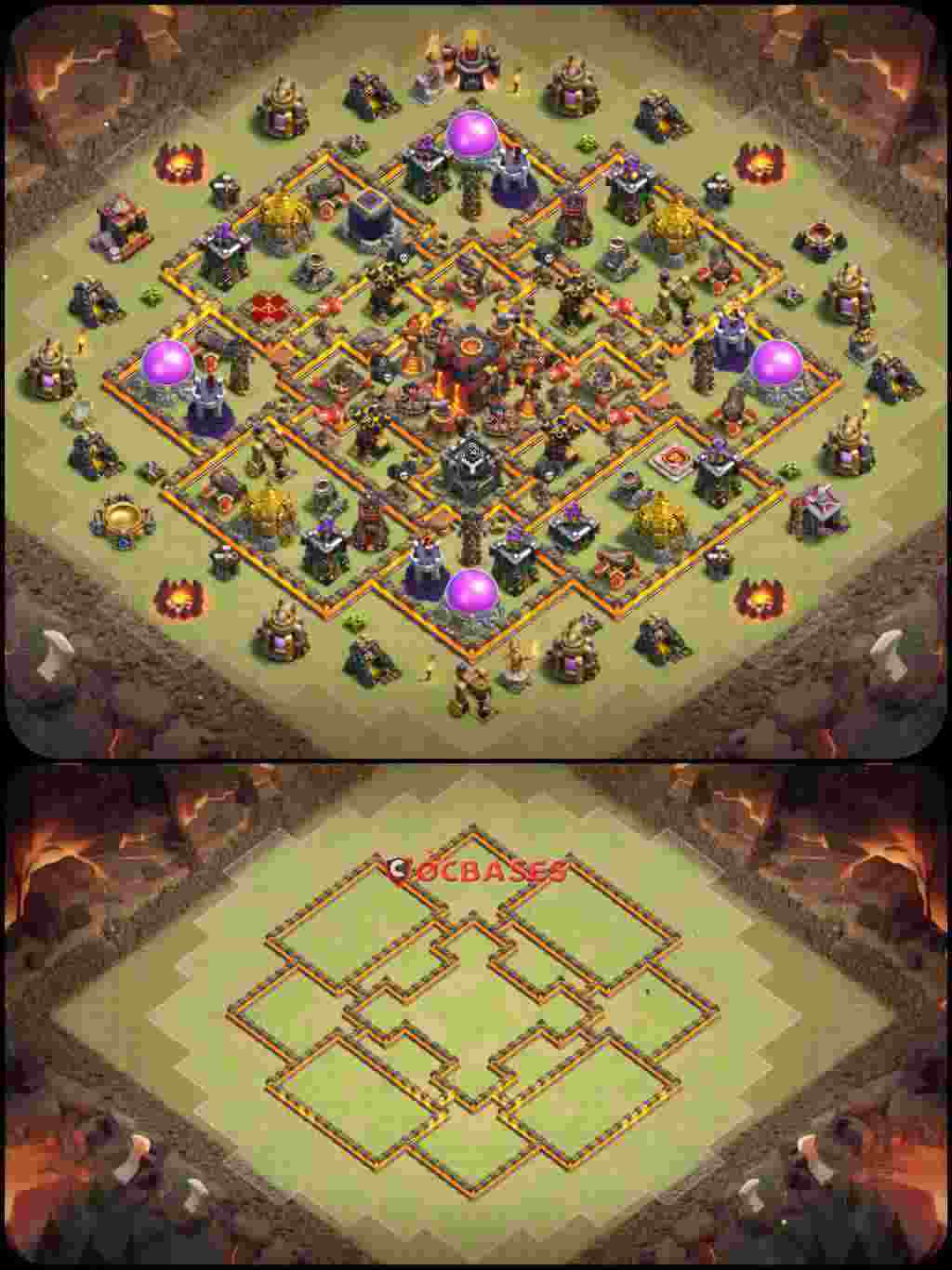 Town Hall 10 Base – Layout id: 9smff base layout