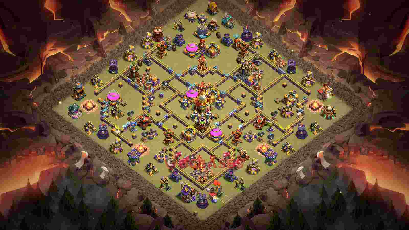 Town Hall 16 Base -war – Layout id: tdnyh base layout