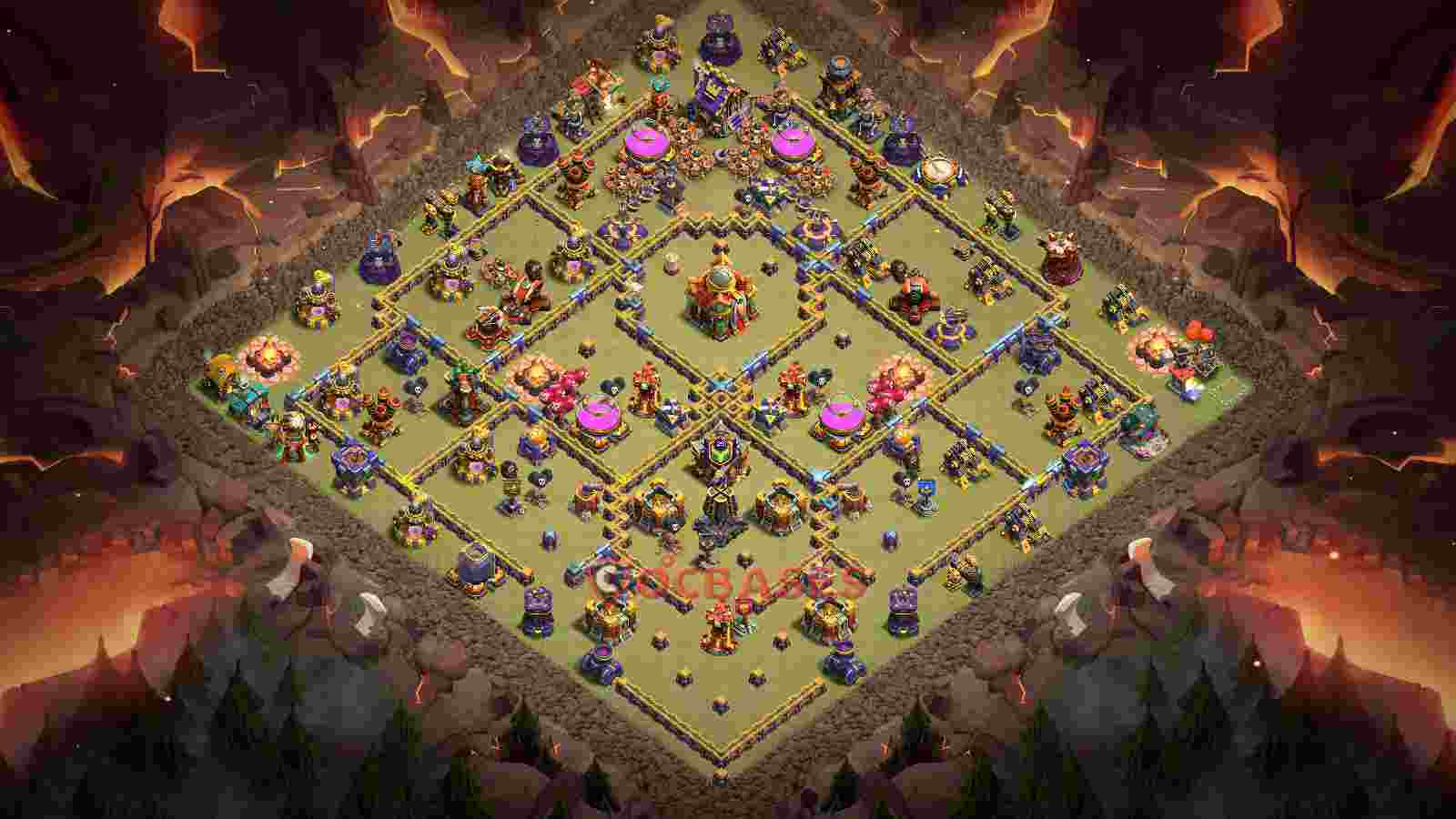 Town Hall 16 Base -war – Layout id: ypd40 base layout