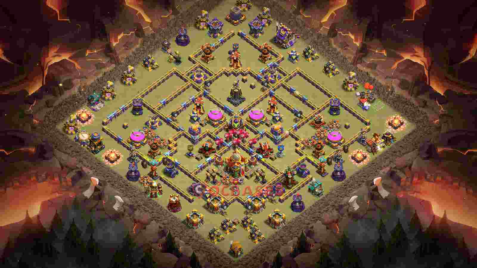 Town Hall 16 Base -war – Layout id: 7ondd base layout
