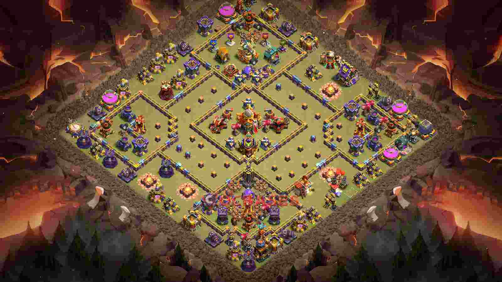 Town Hall 16 Base -war – Layout id: s9upe base layout