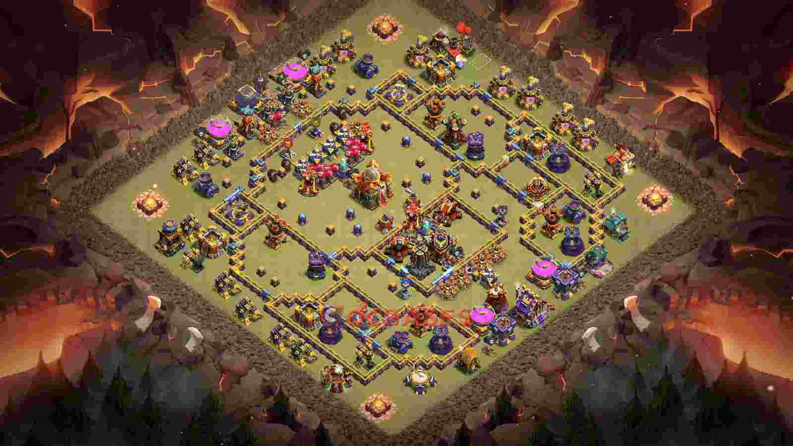 Town Hall 16 Base -war – Layout id: mtlz1 base layout