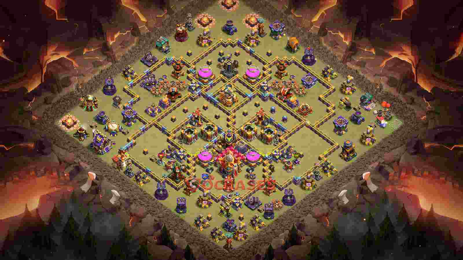 Town Hall 16 Base -war – Layout id: av35c base layout