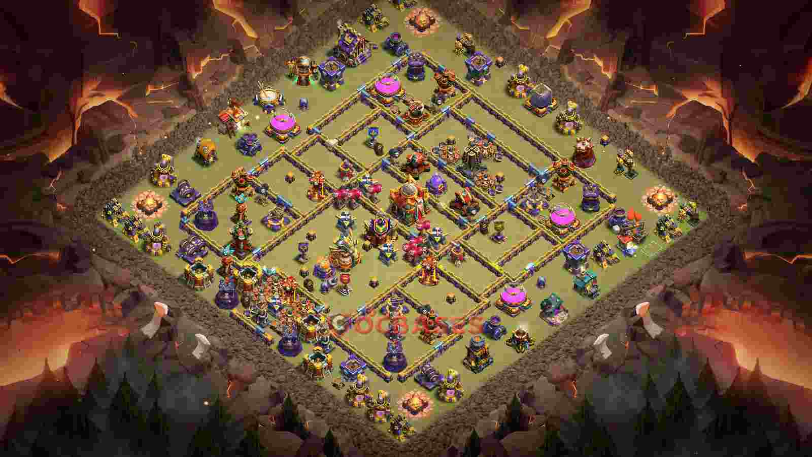 Town Hall 16 Base -war – Layout id: 6pfin base layout