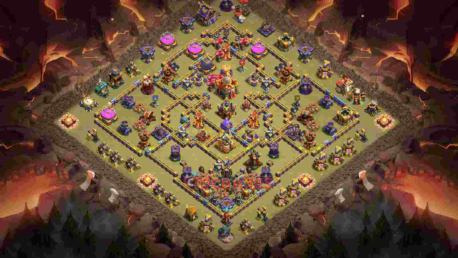 Town Hall 16 Base -war – Layout id: or1if base layout