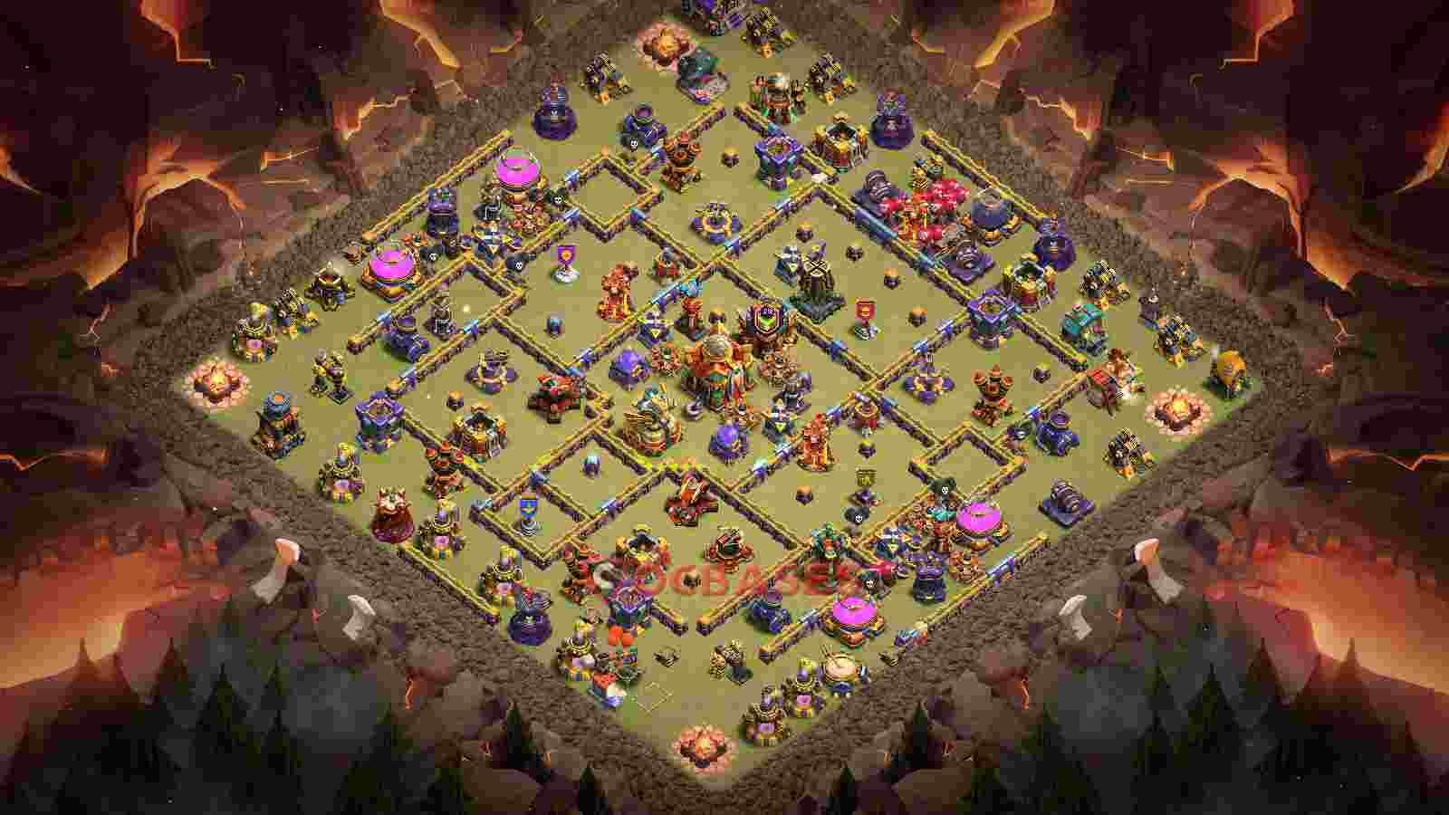 Town Hall 16 Base -war – Layout id: inmi7 base layout