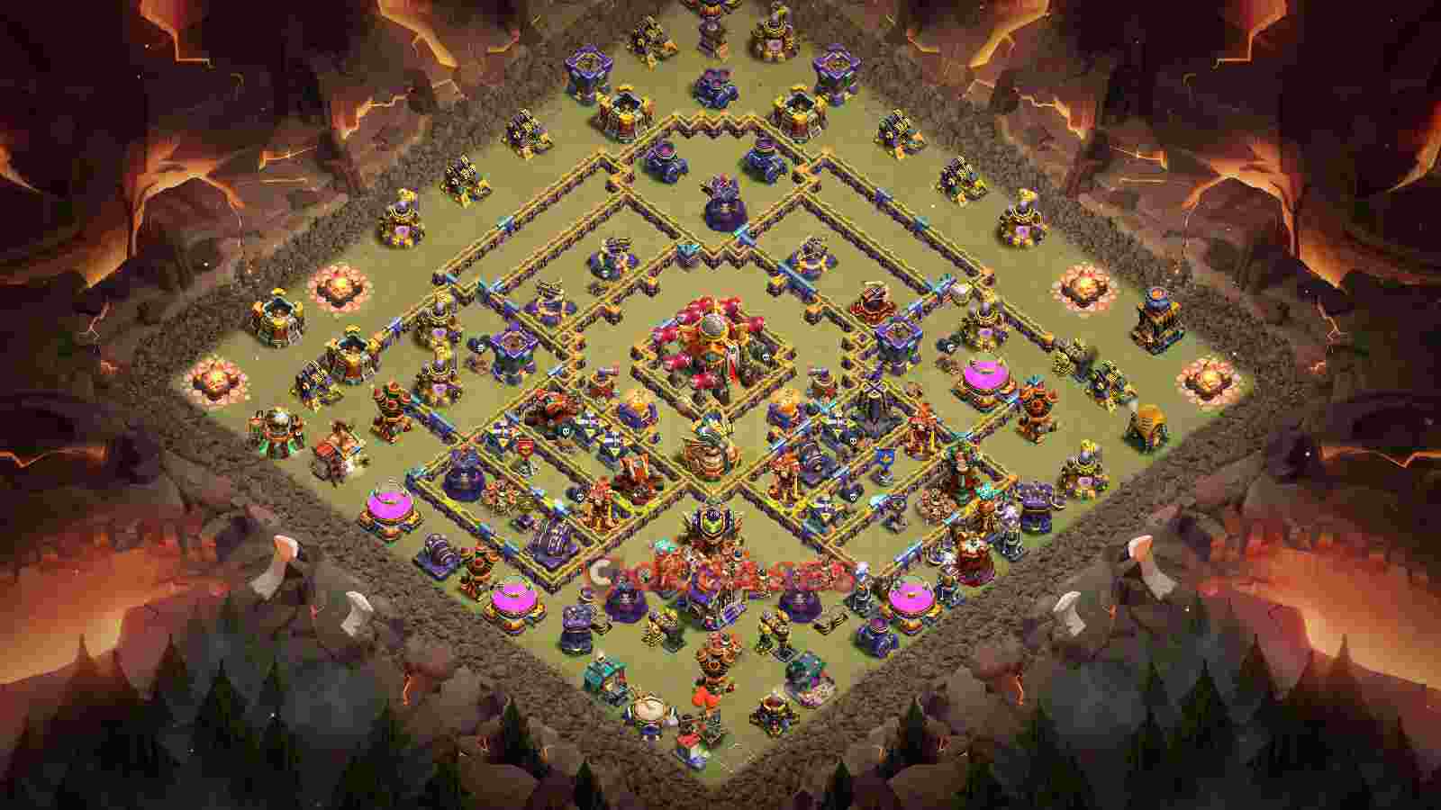 Town Hall 16 Base -war – Layout id: day3n base layout