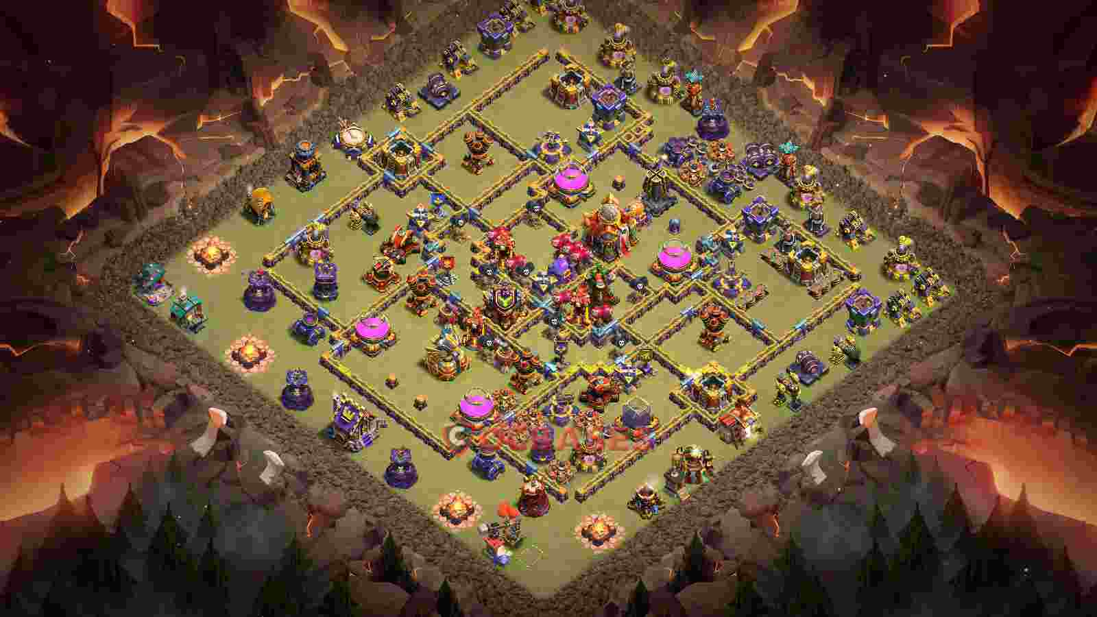 Town Hall 16 Base -war – Layout id: o6s4u base layout