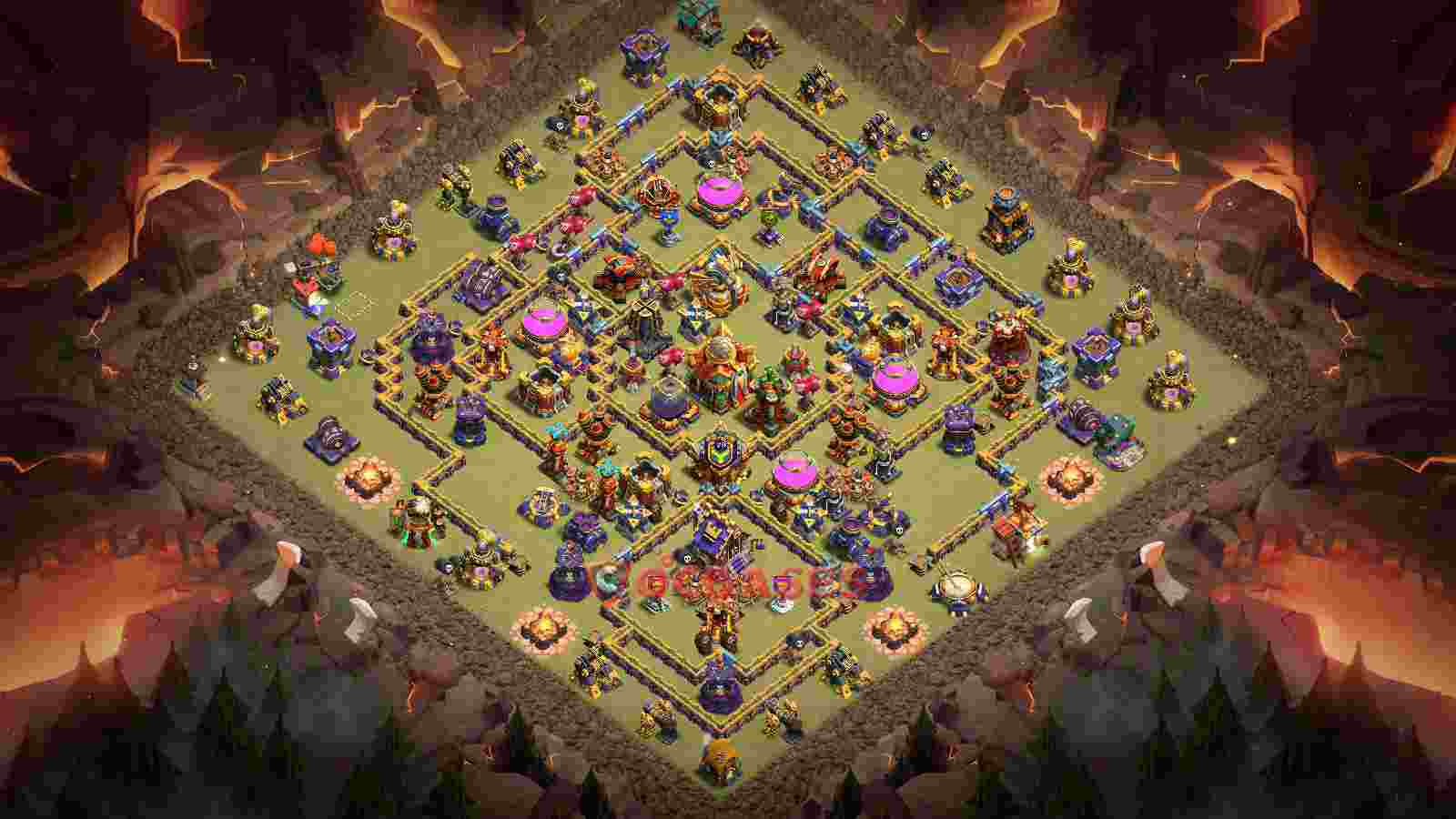 Town Hall 16 Base -war – Layout id: lxc7b base layout