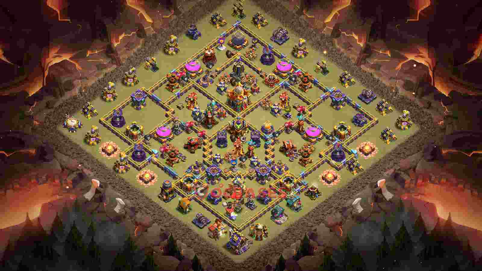 Town Hall 16 Base -war – Layout id: zekz7 base layout