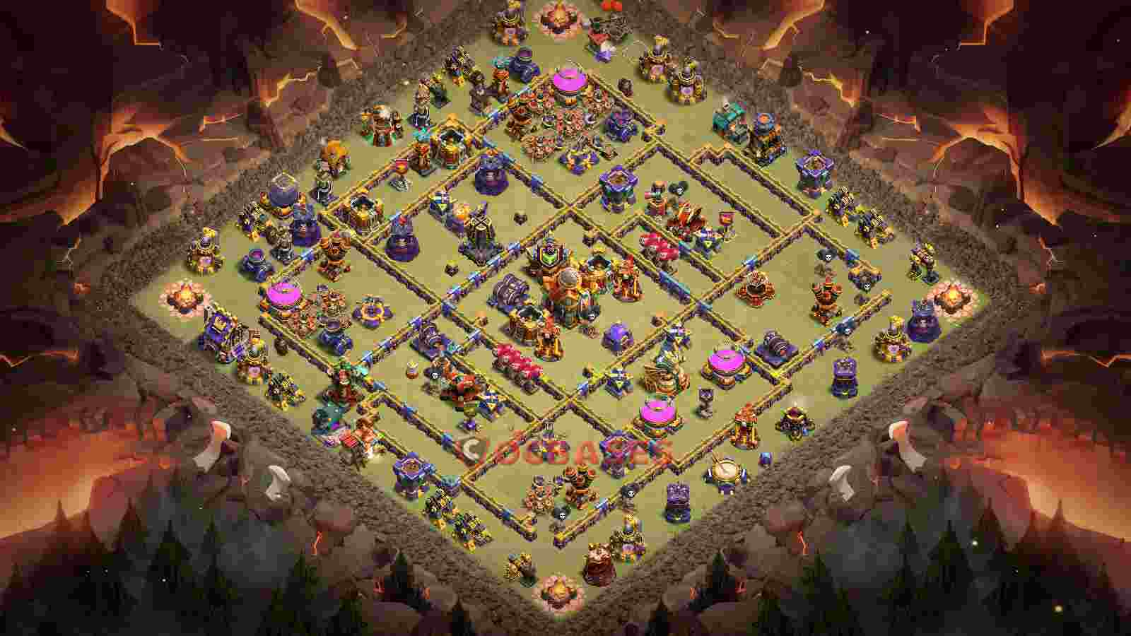 Town Hall 16 Base -war – Layout id: j65la base layout