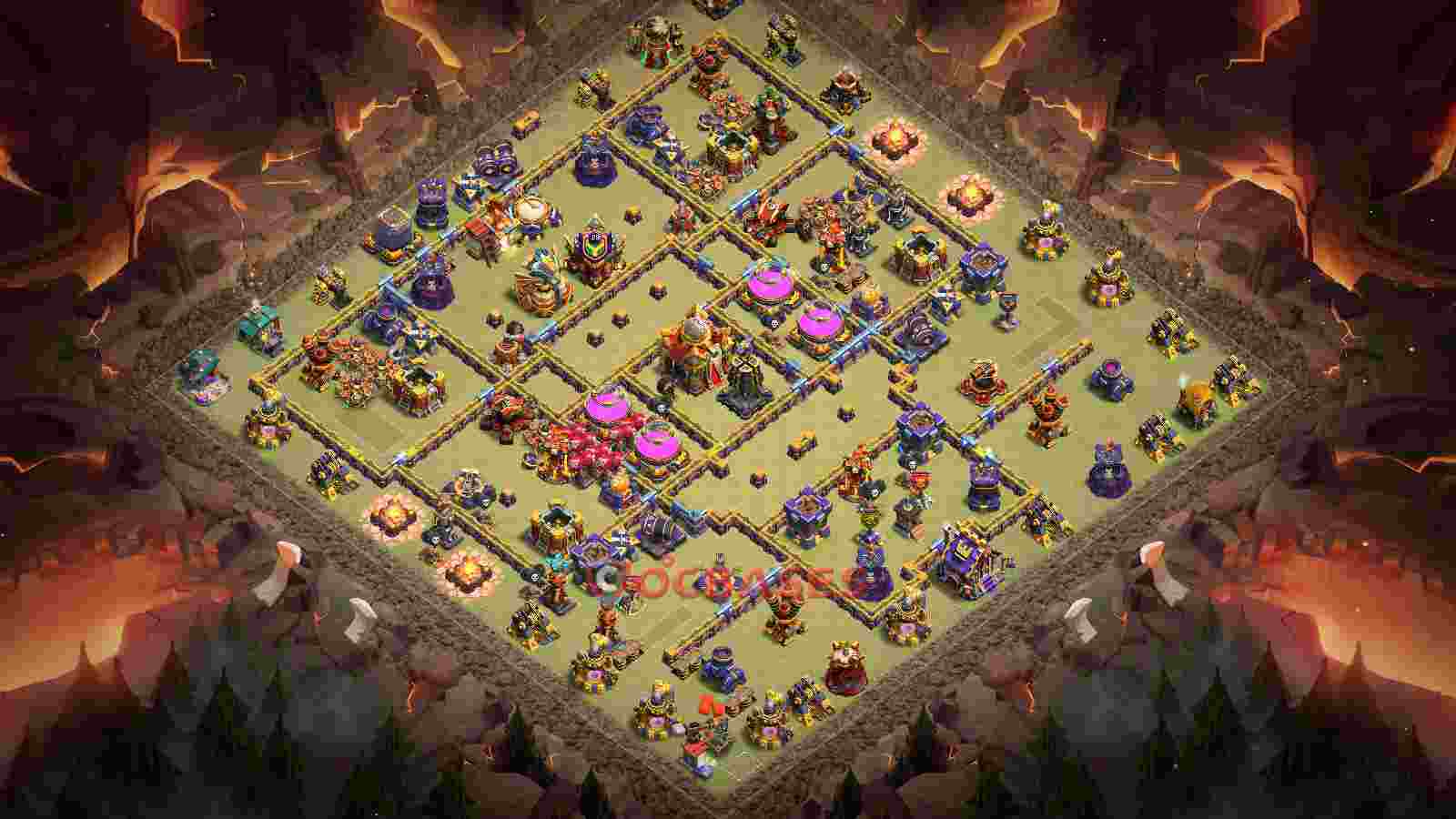 Town Hall 16 Base -war – Layout id: 4gavv base layout