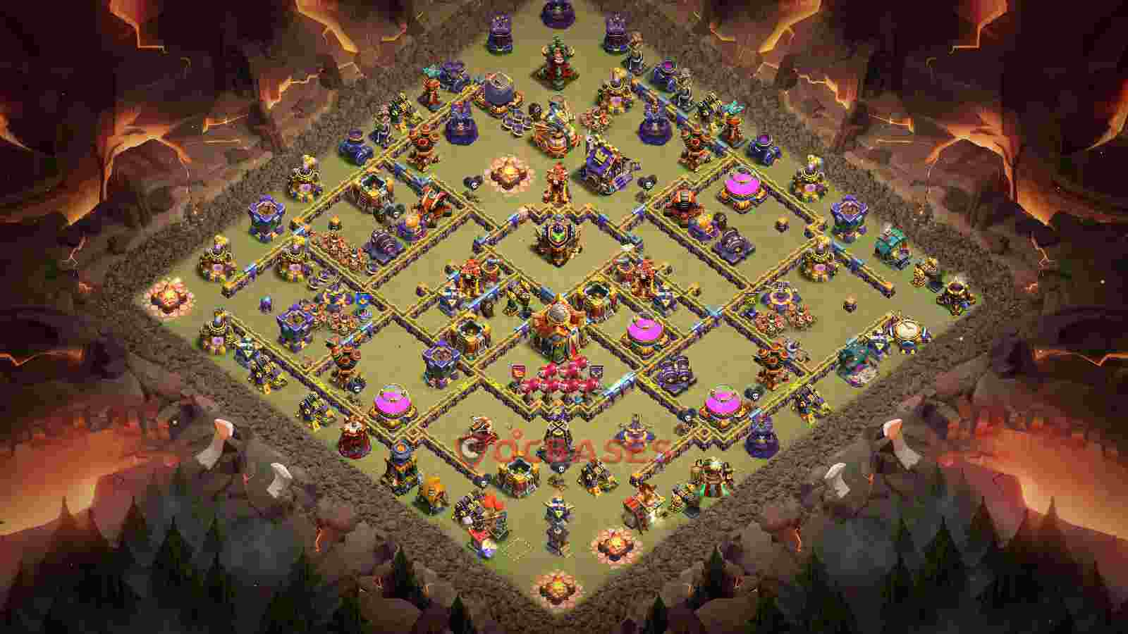 TH16 Hybrid Base — Trophy & Farming