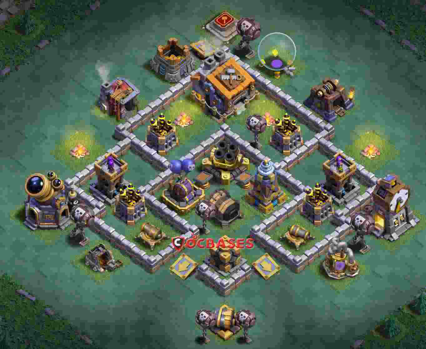 Builder Hall 9 Base -trophy – Layout id: 1pdfz base layout, image 1