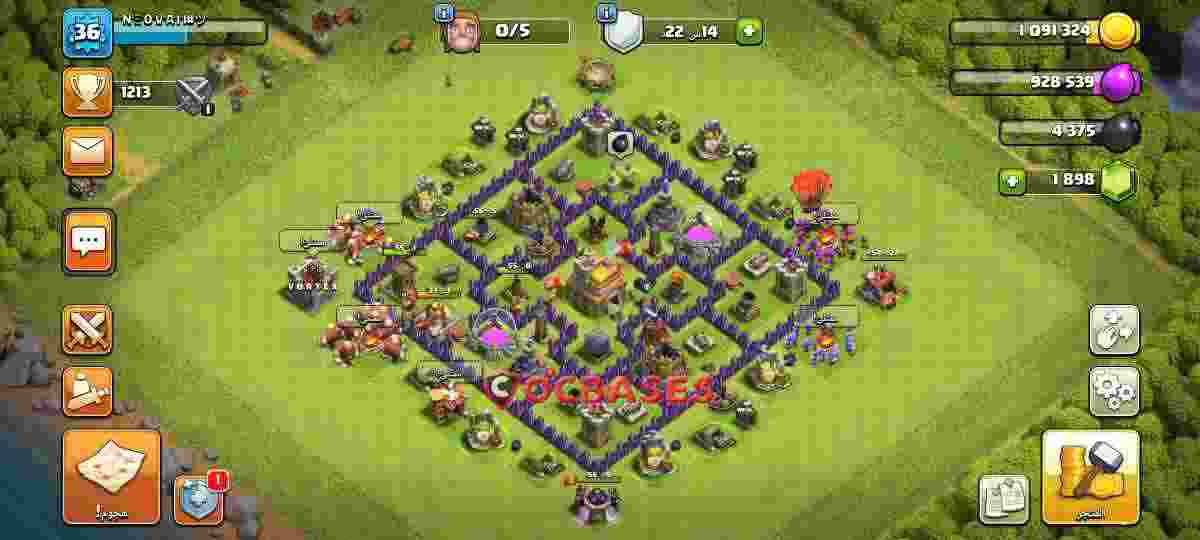 Town Hall 7 Base – Layout id: htuy5 base layout