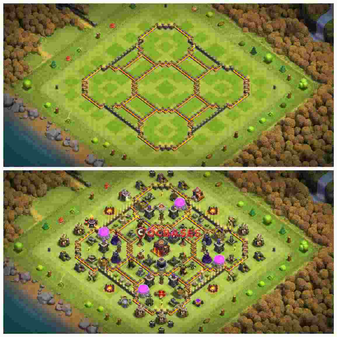 Town Hall 10 Base – Layout id: tchx9 base layout