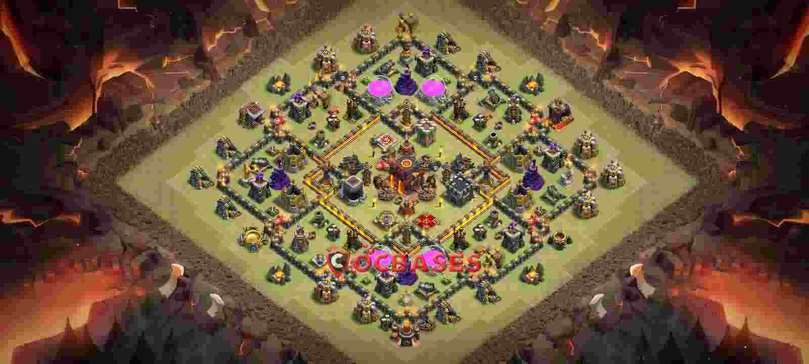 Town Hall 10 Base – Layout id: 2y72d base layout