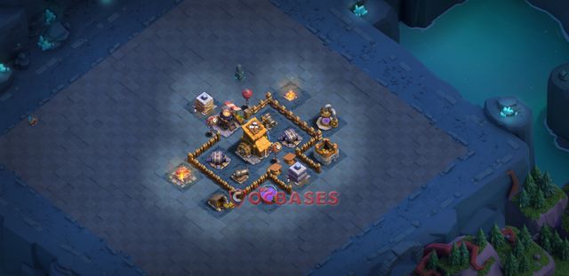 Builder Hall 6 Base -trophy – Layout id: jv0ct base layout, image 1