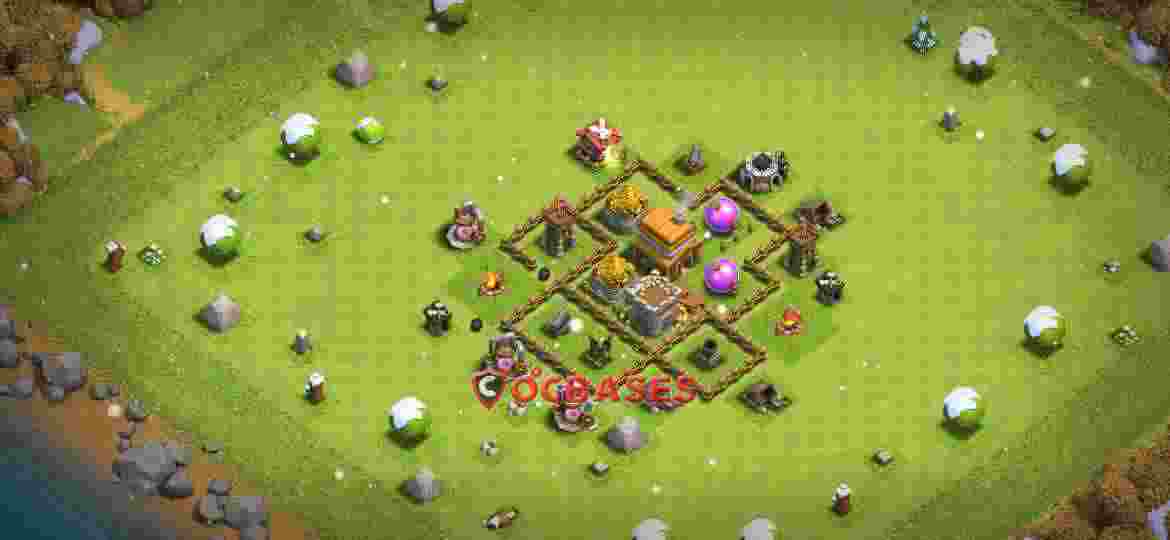 Town Hall 4 Base – Layout id: o5nnp base layout
