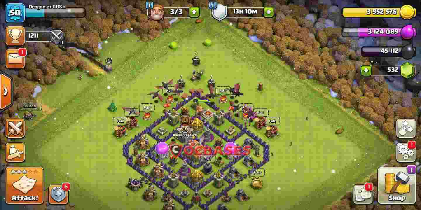 Town Hall 7 Base – Layout id: nscdq base layout