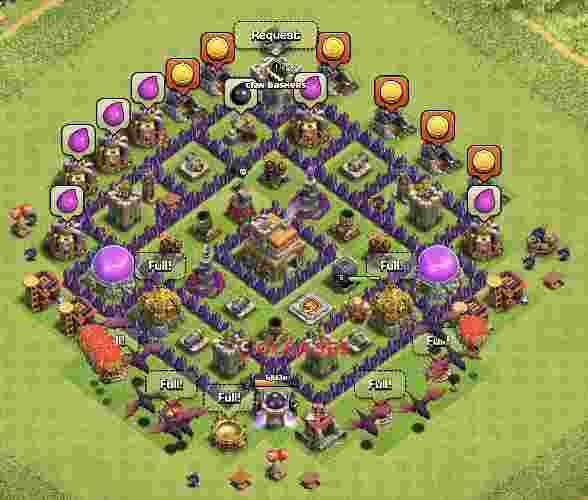 Town Hall 7 Base – Layout id: cwk56 base layout