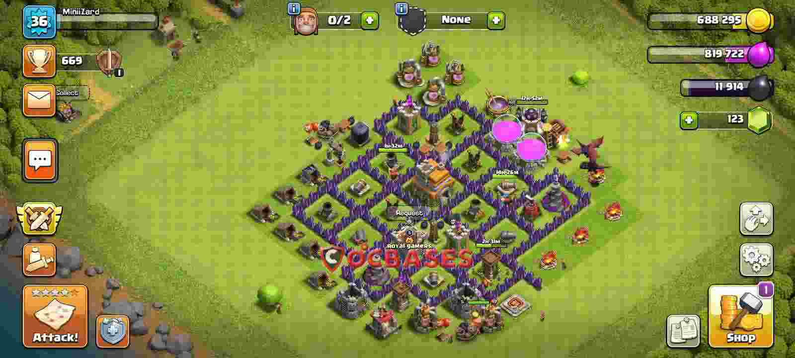 Town Hall 7 Base – Layout id: gykfr base layout