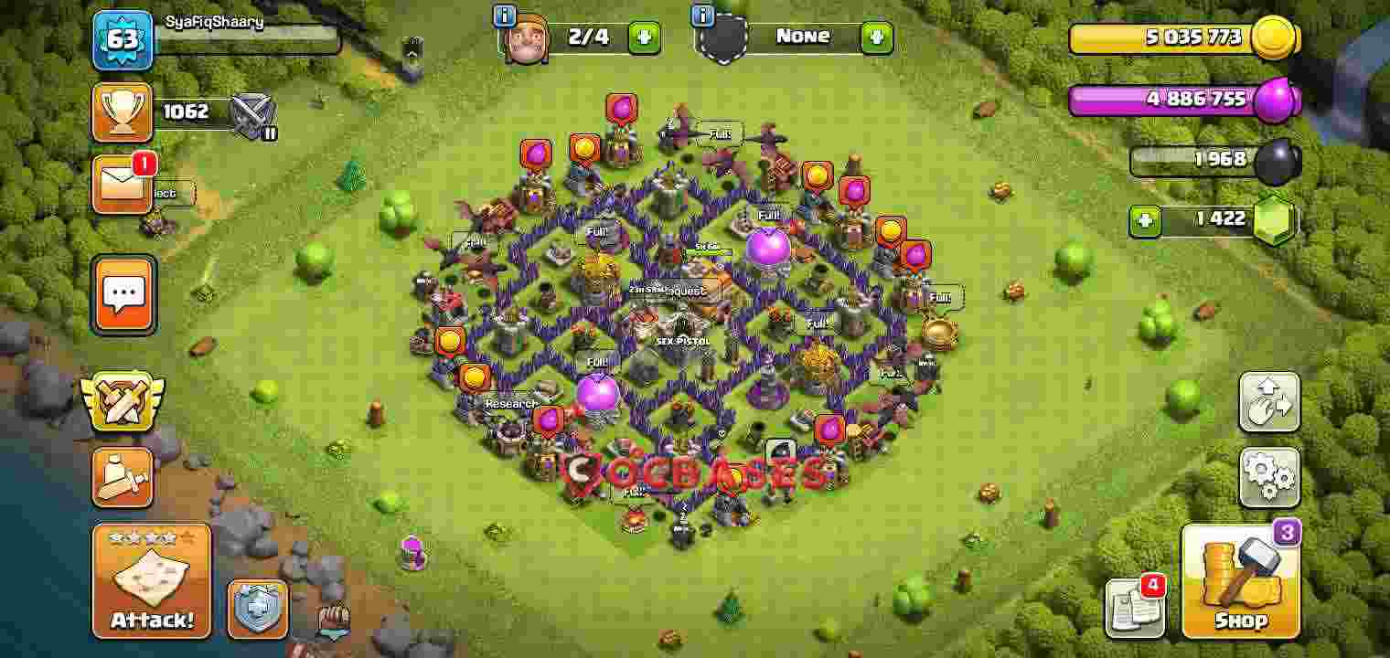 Town Hall 7 Base – Layout id: dc2o4 base layout