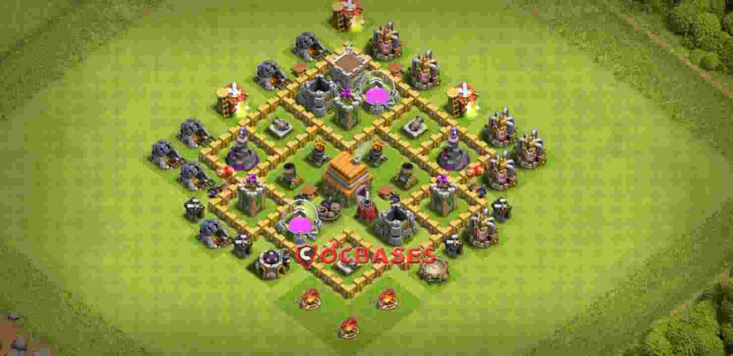 Town Hall 6 Base – Layout id: qs79b base layout