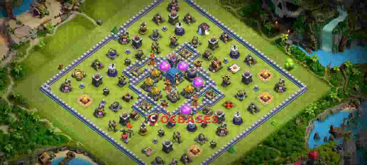 Town Hall 12 Base – Layout id: 5i6cu base layout
