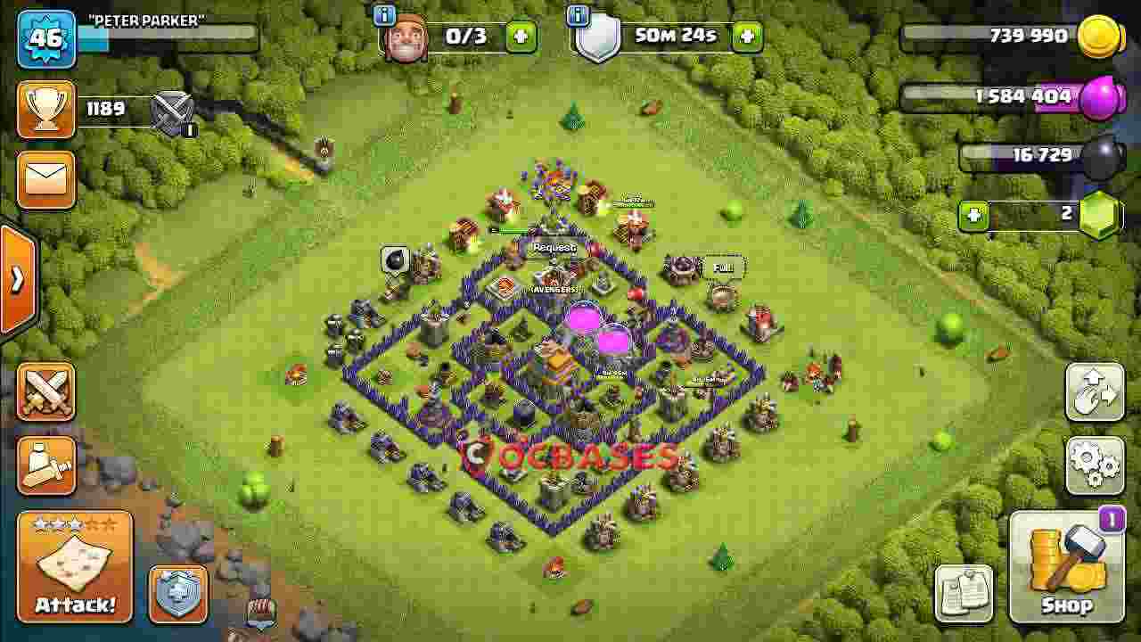 Town Hall 7 Base – Layout id: 9gu65 base layout