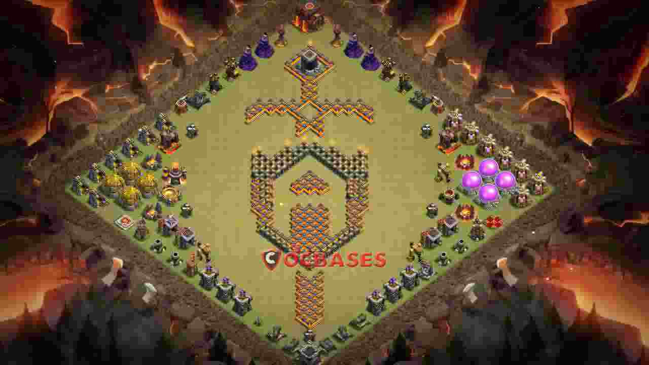 Town Hall 10 Base – Layout id: 51x2f base layout