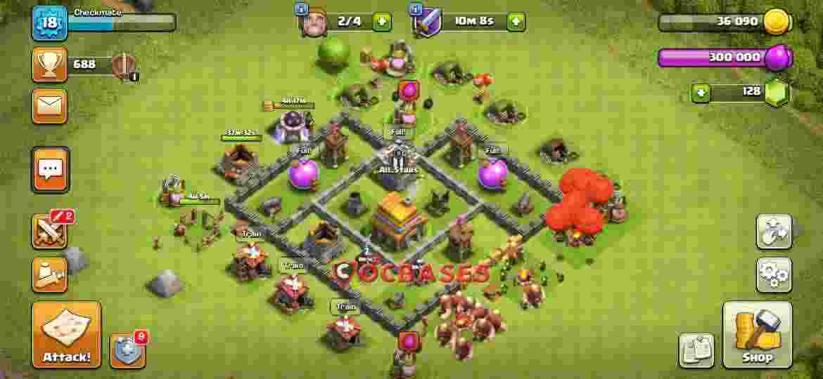 Town Hall 5 Base – Layout id: 998hx base layout