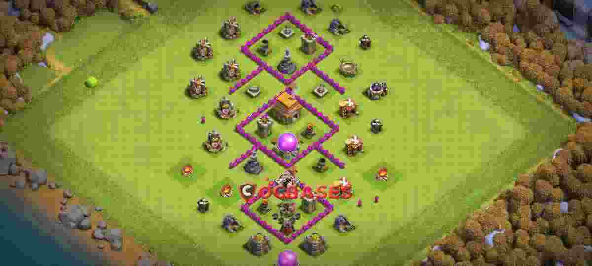 Town Hall 6 Base – Layout id: xjwh4 base layout