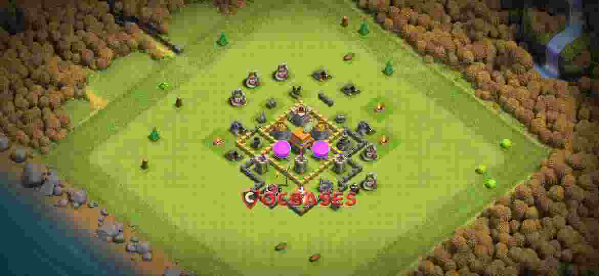 Town Hall 5 Base – Layout id: i6vbw base layout