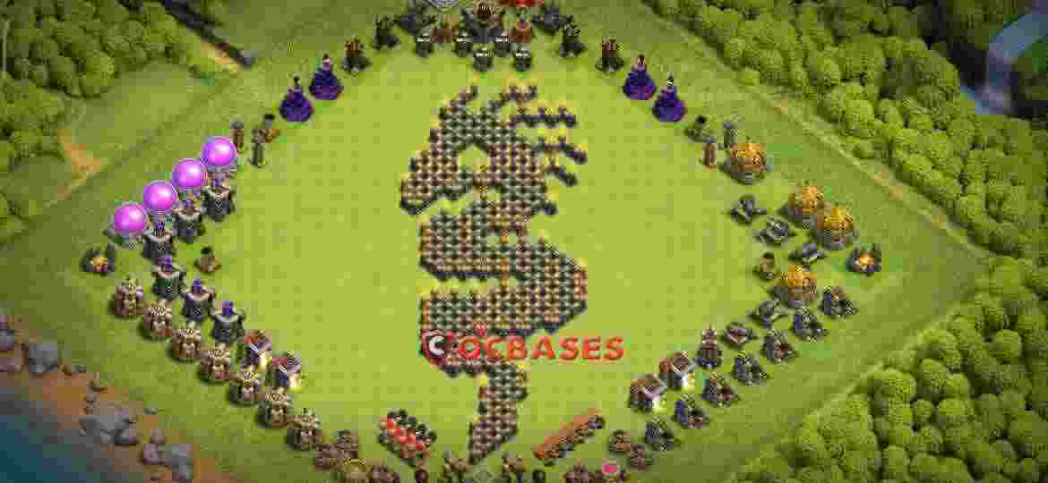 Town Hall 9 Base – Layout id: p9653 base layout