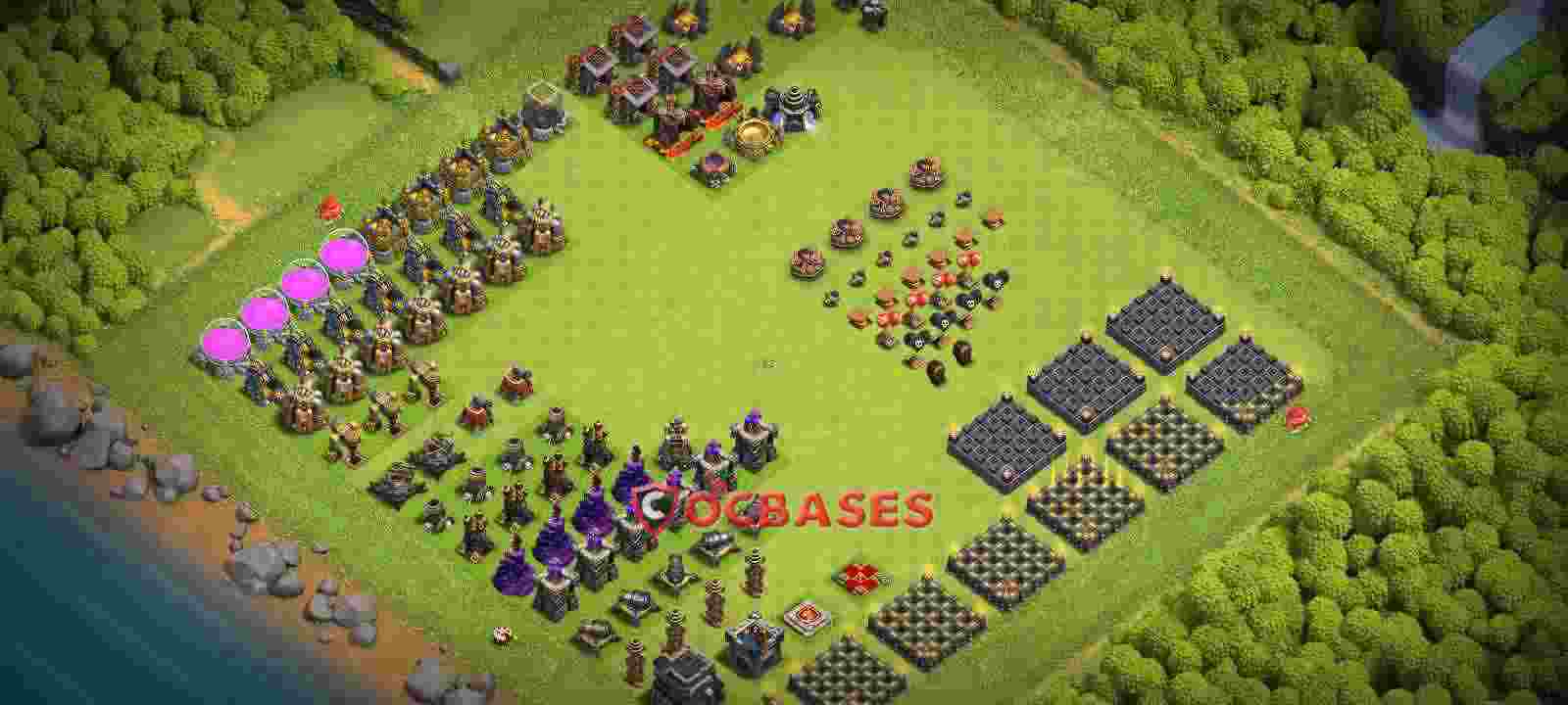 Town Hall 9 Base – Layout id: chu6h base layout